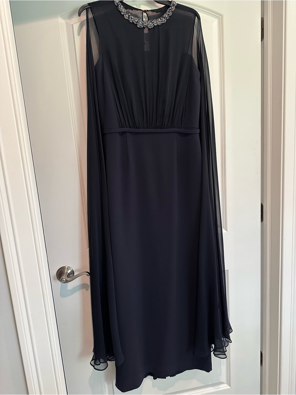 Teri Jon by Rickie Freeman Navy Blue Gown for Women Sz 10